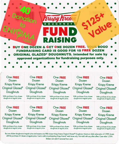 krispy kreme fundraiser card